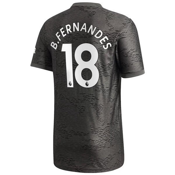 Camiseta Manchester United NO.18 B. Fernandes Segunda Equipación 2020-2021 Negro